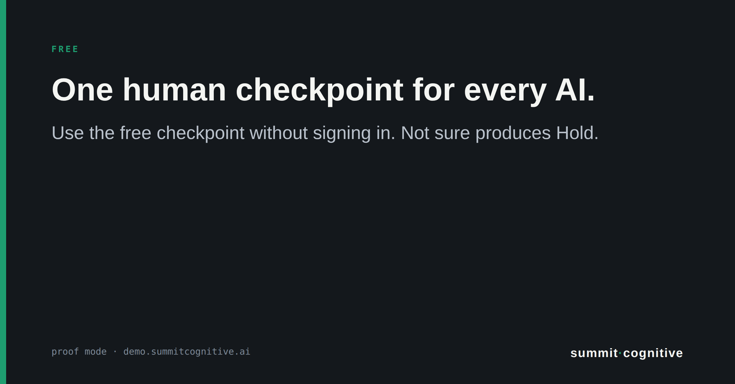 Social card: checkpoint before consequence