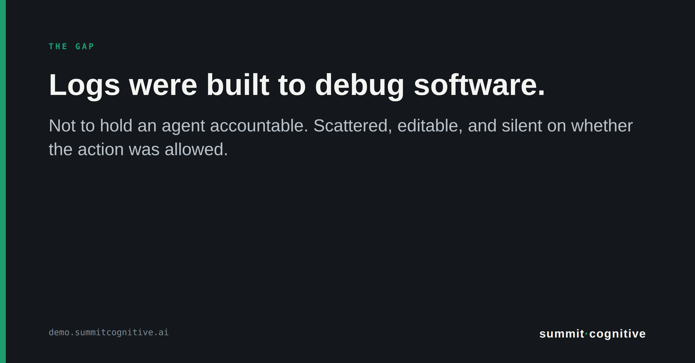 Social card: logs are not proof
